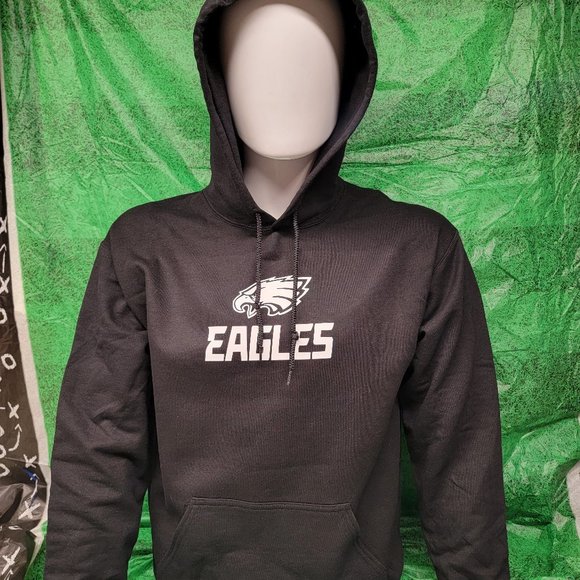 Philadelphia Football Black Jersey Pullover Hoodie # 1 Jalen Hurts - Picture 1 of 5